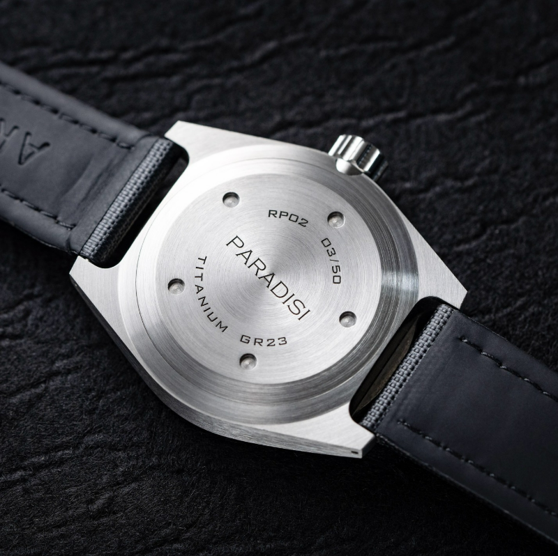 Caseback — PARADISI Titanium GR23 limited edition